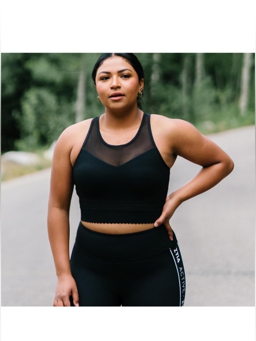 ZYIA Black Star Mesh bra